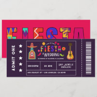 Quirky Mexican Fiesta Ticket-Style Wedding
