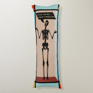 Quirky Mondrian Skeleton - Has Nothing to Wear Body Pillow