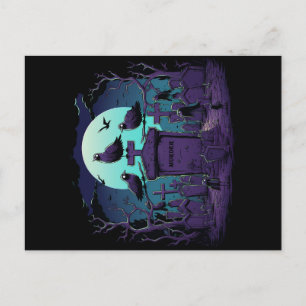 Quirky Murder of Crows Postcard