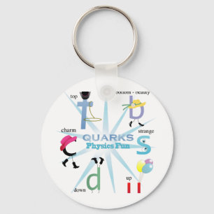 Quirky Quarks Physics Fun Keychain