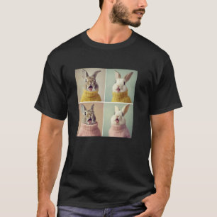Quirky Rabbit In Jumper Funny Bunny Rabbit Lover T-Shirt