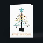 Quirky Retro Christmas Tree Mid Century Modern Holiday Card<br><div class="desc">Give your friends and family a fun quirky mid century styled holiday card this year. With it's funky retro Christmas tree in turquoise,  orange,  tan,  gold,  and black it's sure to be loved by all who receive it.</div>