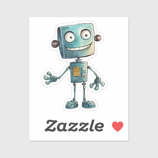 Quirky Robot design#3 Sticker (Sheet)