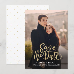 Quirky Script EDITABLE COLOR Save The Date Card