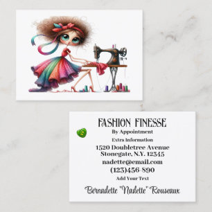 Quirky Seamstress Sewing Tailor  Business Card