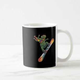 Quirky Snowboarding Lizard Winter Sports Coffee Mug
