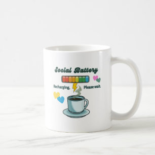 Quirky Social Battery Coffee Mug