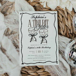 Quirky Tini Bit Older Espresso Martini Birthday Invitation