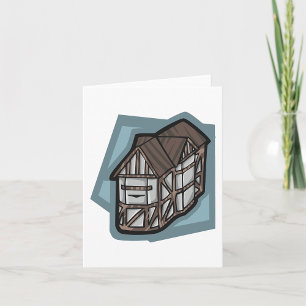 Quirky Tudor House Medieval Architecture  Card