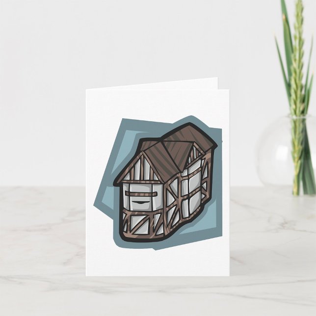 Quirky Tudor House Medieval Architecture  Card (Creator Uploaded)