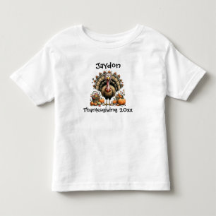 Quirky Turkey Thanksgiving 20xx Toddler T-shirt