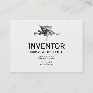 Quirky Vintage Inventor Business Card