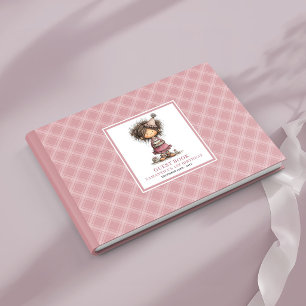 Quirky whimsy girl 3rd birthday keepsake guest boo book