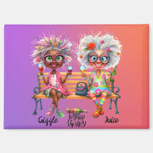 Quirky Wine Ladies Therapy Magnet