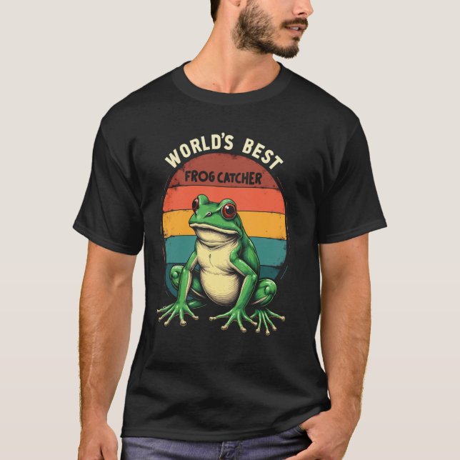 Quirky Worlds Best Frog Catcher T-Shirt (Front)