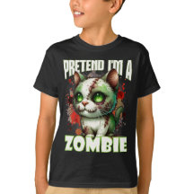Quirky Zombie Cat Design for Halloween Fun