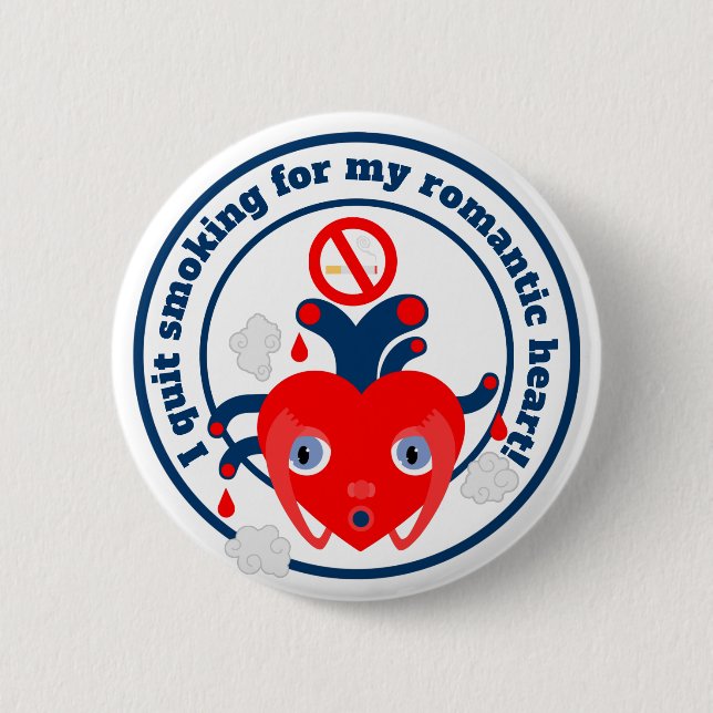 quit classic round sticker 2 inch round button (Front)