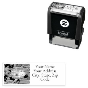 Quit Handwriting Your Return Address Floral  Self-inking Stamp