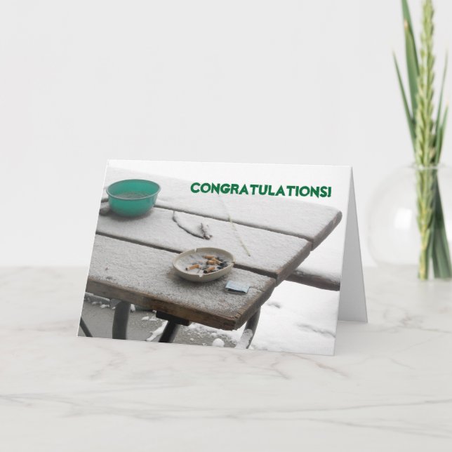 Quit Smoking Congratulations Card (Front)