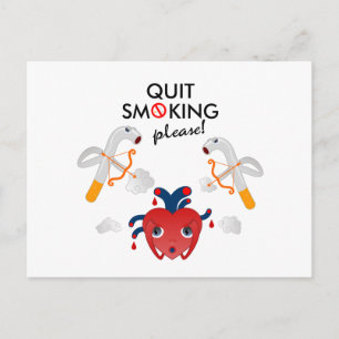 Quit smoking please campaign postcard