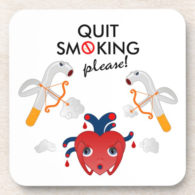 Quit smoking please coaster (Front)