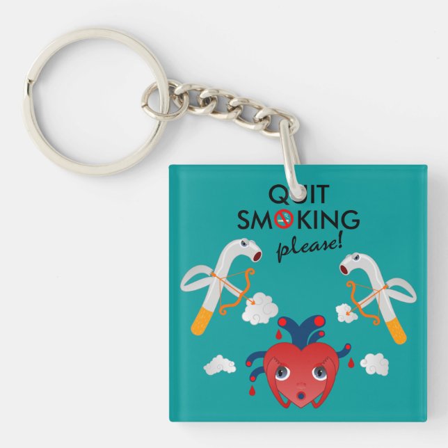Quit smoking please keychain (Front)