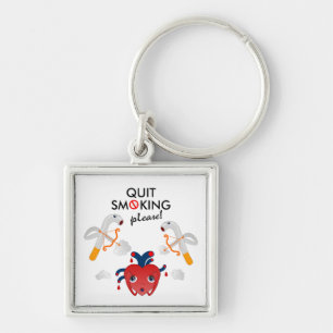 Quit smoking please keychain