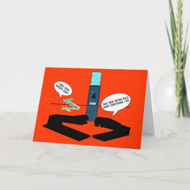 QUIT WORK GREETING CARD (Front)