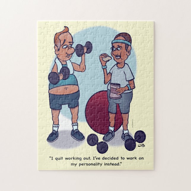 Quit Working Out Funny Jigsaw Puzzle (Vertical)