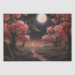 Quite Silent Night Surreal Art Decoupage Print Tissue Paper