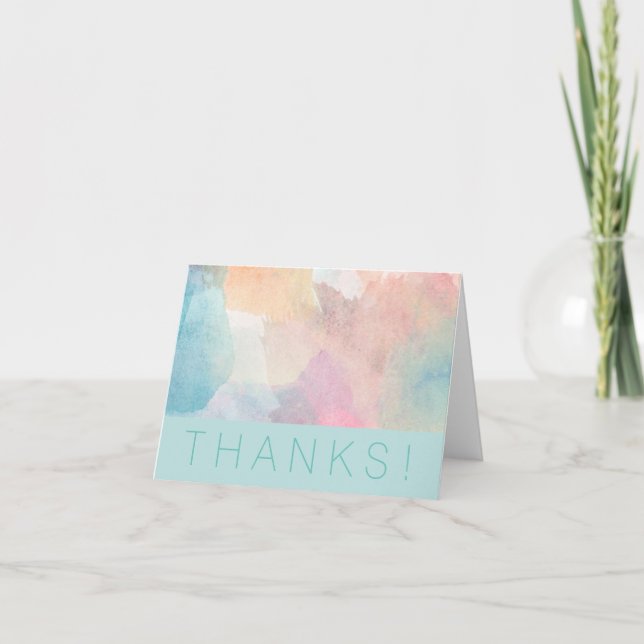 Quite Simply Watercolor Thank You Card 2 (Front)