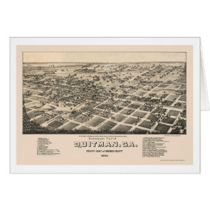 Quitman, carte panoramique de GA - 1885
