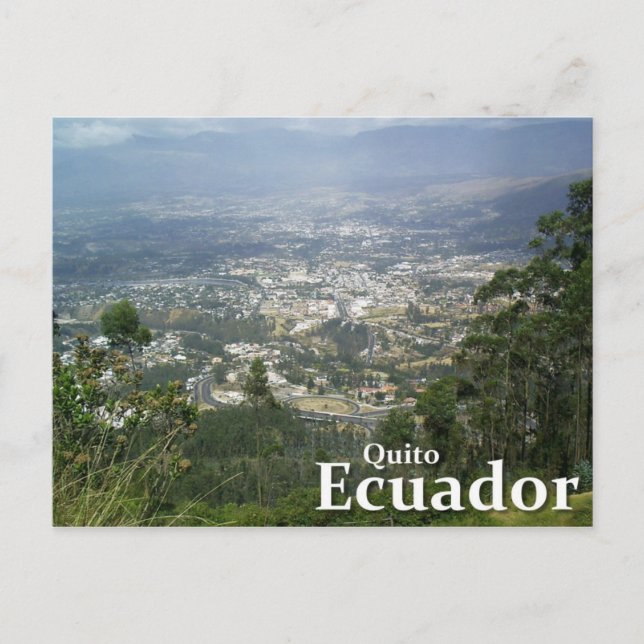 Quito, Ecuador from the Metropolitano Park Postcard (Front)