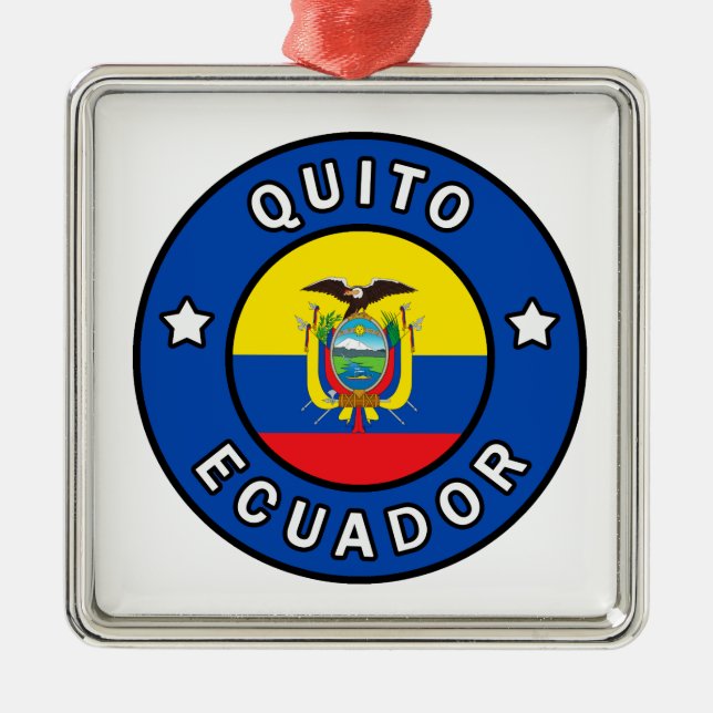 Quito Ecuador Metal Ornament (Front)