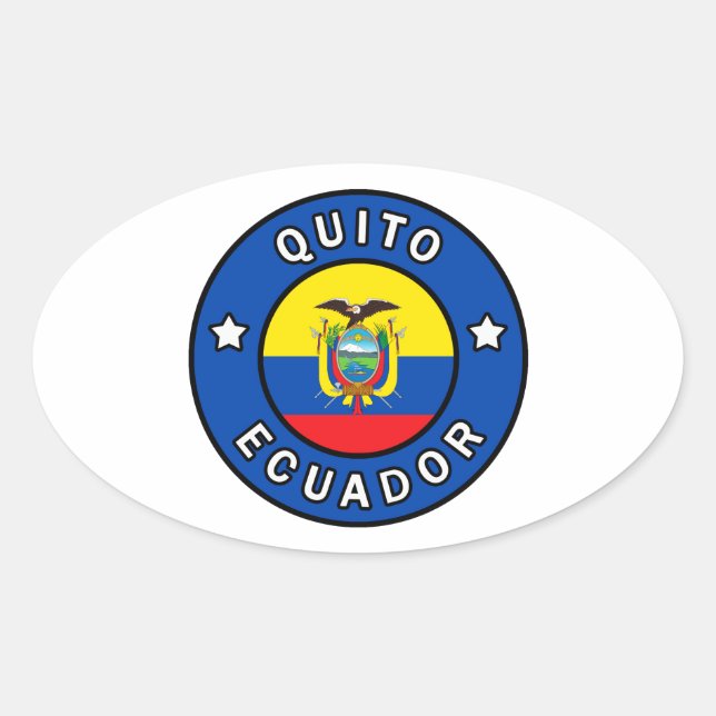 Quito Ecuador Oval Sticker (Front)