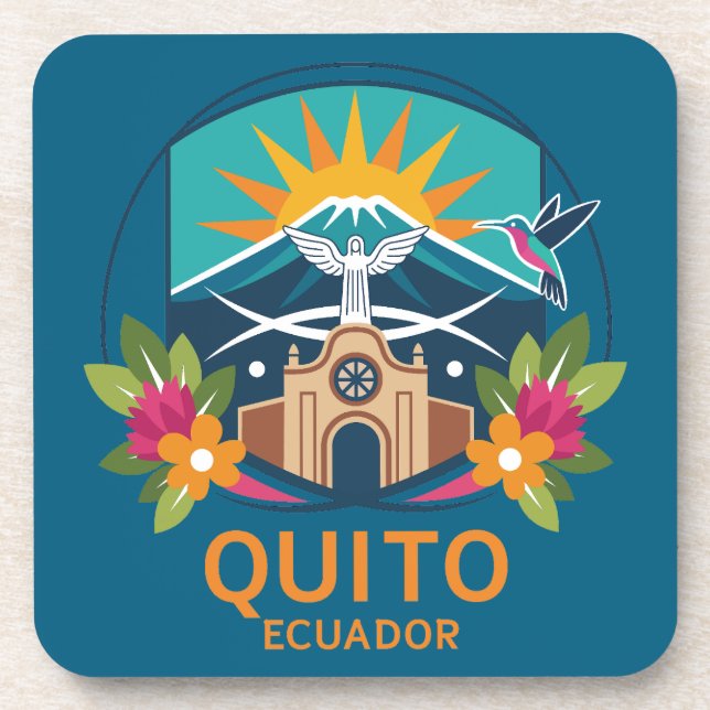 Quito Ecuador South America Coaster (Front)