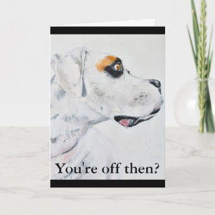 Quitter le travail, carte de chien de boîte