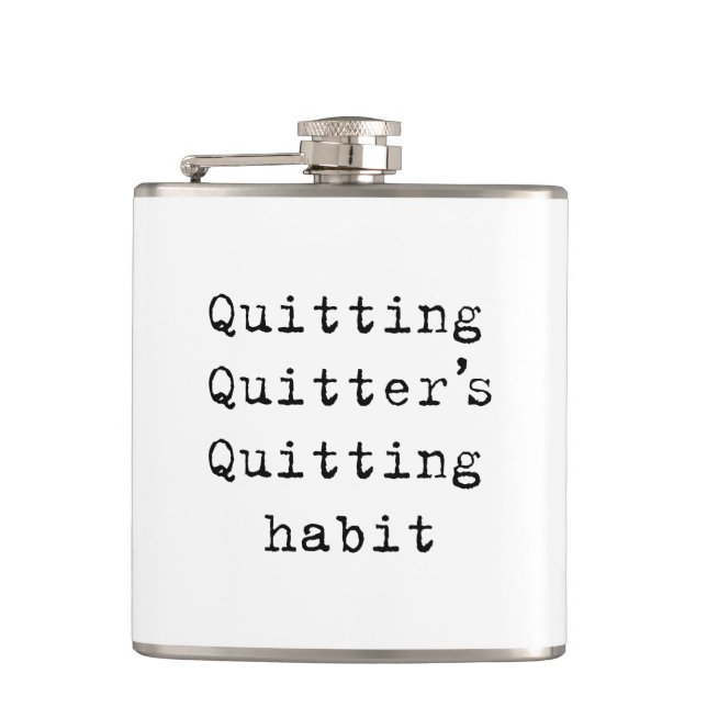 Quitting habit hip flask (Front)