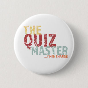 Quiz Master T-Shirt 2 Inch Round Button