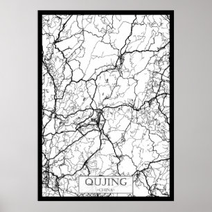Qujing China City Map Poster