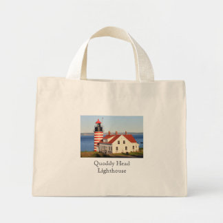 Quoddy Head Lighthouse Maine Mini Tote Bag