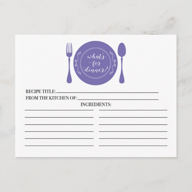 Quoi de neuf pour les cartes de recettes de Fête d (Devant)