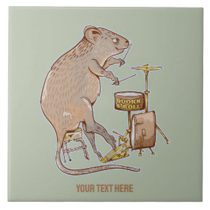 Quokka Australian Animal Drummer Tile