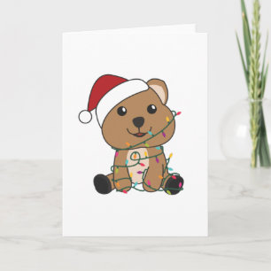 Quokka Christmas Snow Winter Animals Quokkas Card