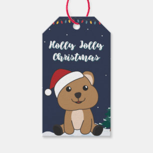 Quokka Christmas Snow Winter Animals Quokkas Gift  Tags