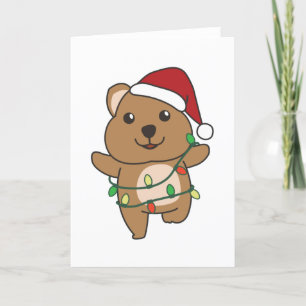 Quokka Christmas Winter Animals Quokkas Holiday Card