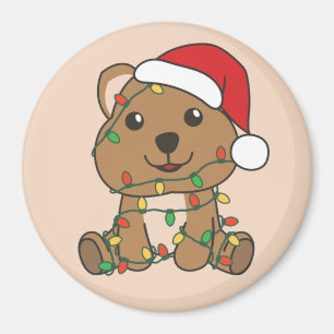 Quokka Christmas Winter Animals Quokkas Magnet