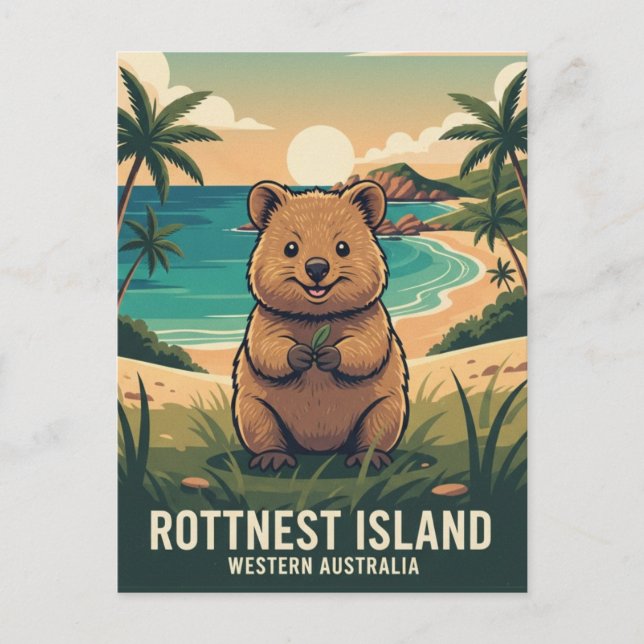 Quokka in Rottnest Island Australia Postcard (Front)