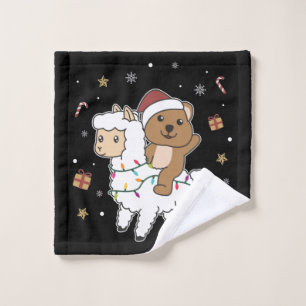 Quokka Llama Christmas Snow Winter Animals Wash Cl Cloth