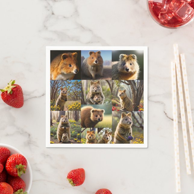 Quokka Photo Collage,  Napkin (Insitu)
